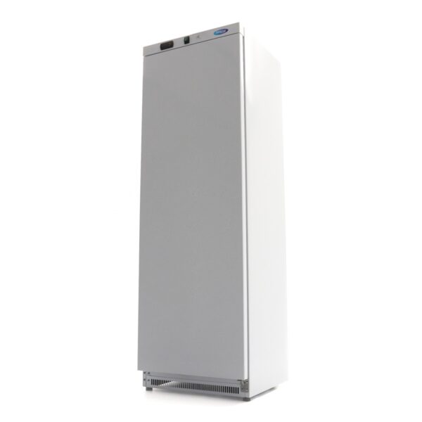 Armadio frigo Maxima 400 L a porta cieca in lamiera bianca, vista di tre quarti