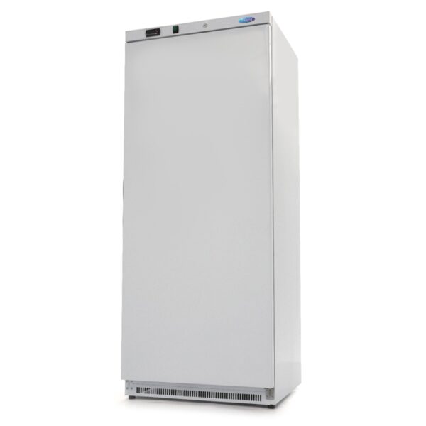 Armadio frigo Maxima 600 L a porta cieca in lamiera bianca, vista di tre quarti