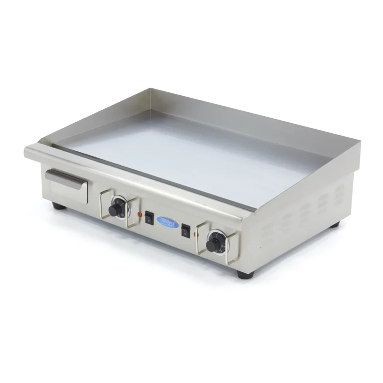Fry top elettrico da banco - piastra liscia cromata - 73 cm - 400 V