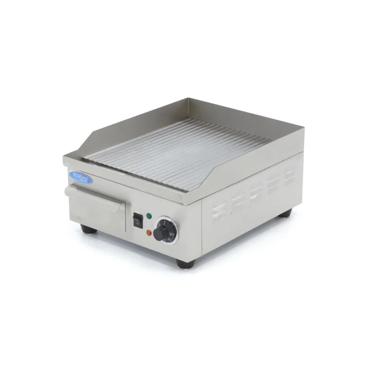 Fry top elettrico da banco - piastra rigata - 36 cm