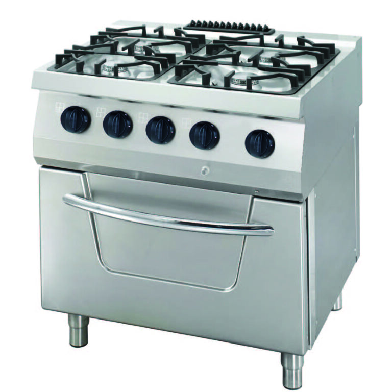 Cucina a gas 4 fuochi con forno elettrico linea 700