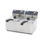 Friggitrice elettrica da banco - 2 x 8 L - 2 vasche