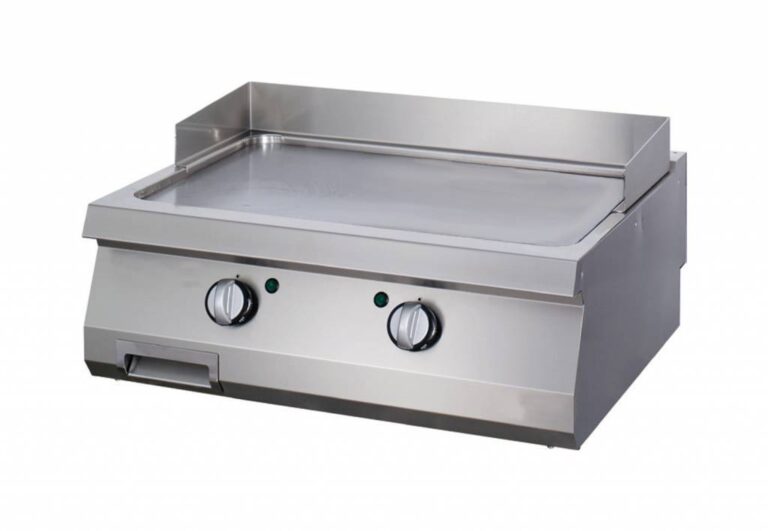 Fry top a gas - piastra liscia - 80 cm - linea 700